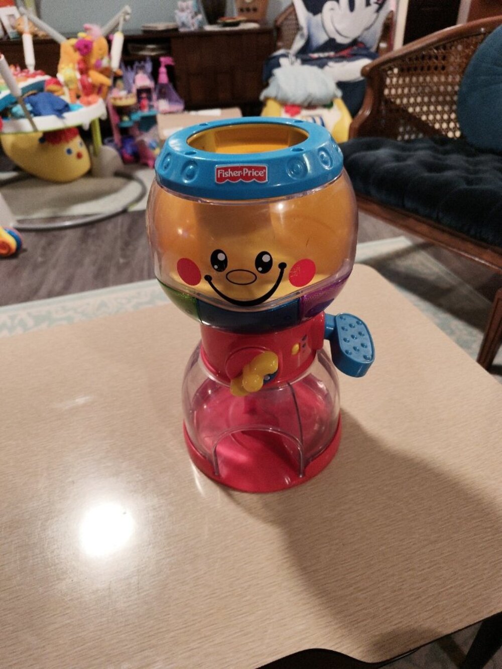 Fisher Price Roll-a-Round Swirlin’ Surprise Gumball Machine 2 Balls 2005 WORKS!
